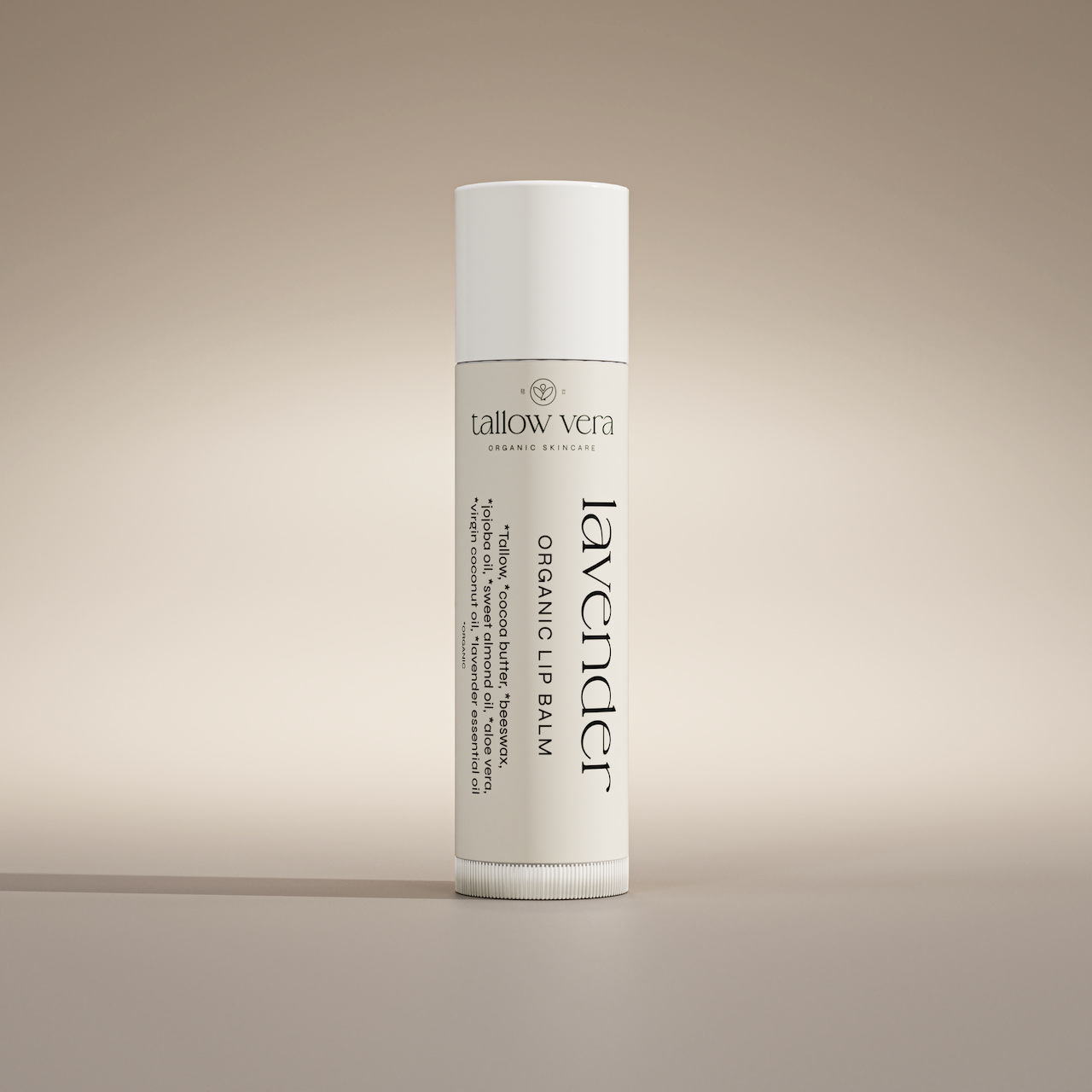 Tallow Vera's organic lavender tallow lip balms