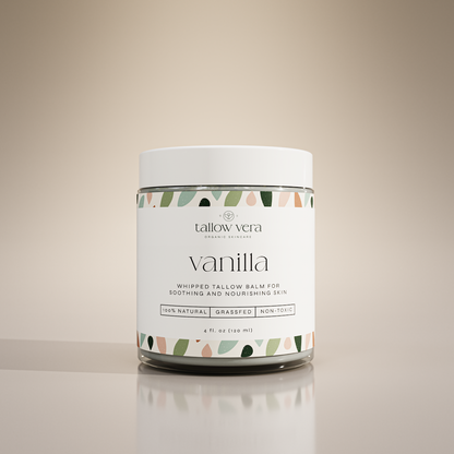 4oz Tallow Vera vanilla whipped tallow cream